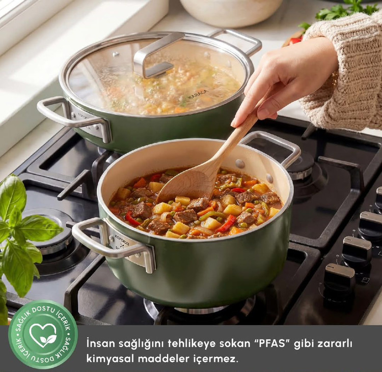 سرویس قابلمه ۹ پارچه کریستال سوئیسی کاراجاترکیه