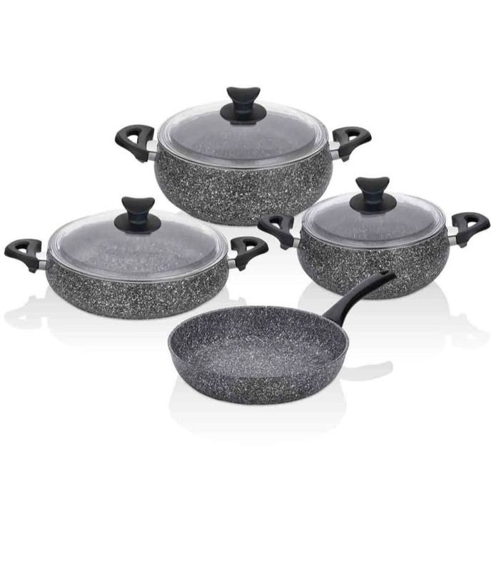 سرویس قابلمه ۷ پارچه گرانیتی تاچ مدل Master Cook Tombik – طوسی