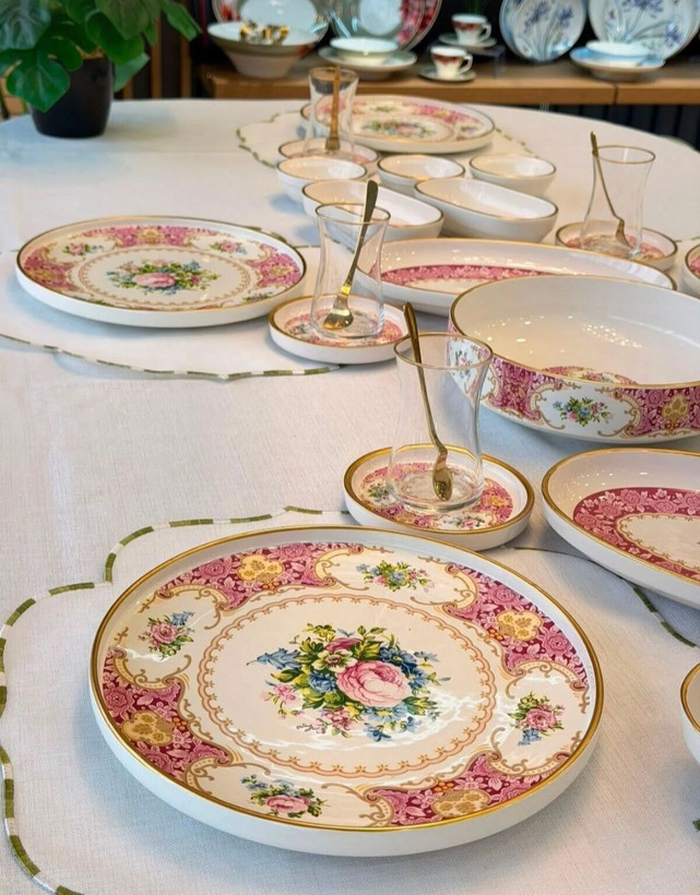 سرویس صبحانه خوری چینی37پارچه 6نفر وان دکور ترکیه