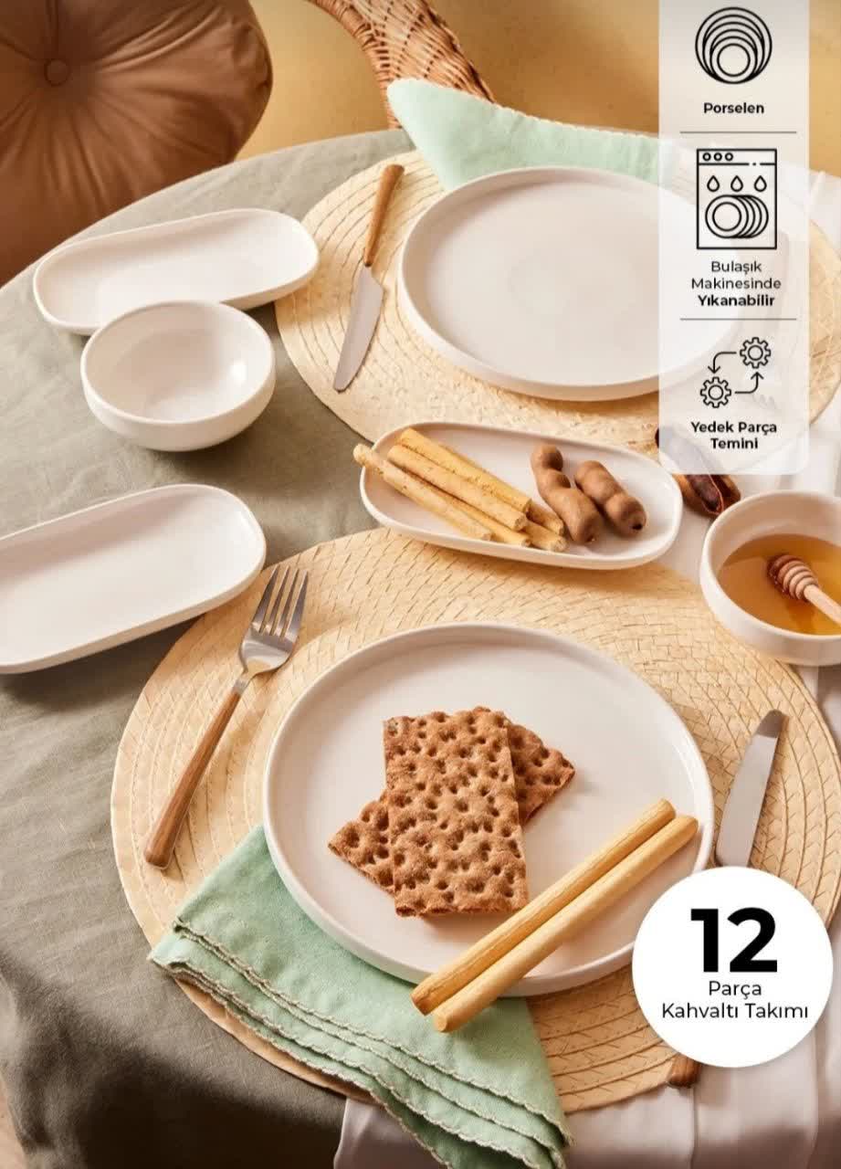 سرویس صبحانه خوری چینی12پارچه 6نفرامسان ترکیه