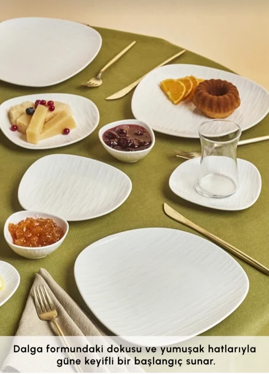 سرویس صبحانه خوری چینی26پارچه 6نفر کاراجا ترکیه