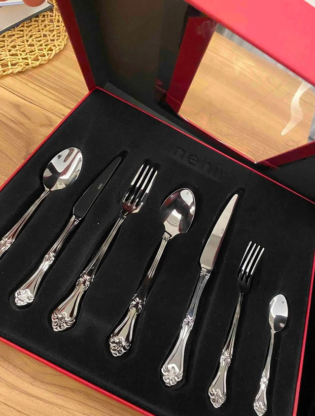 سرویس قاشق و چنگال استیل ضدزنگ 84 پارچه۱۲ نفرنهییر ترکیه