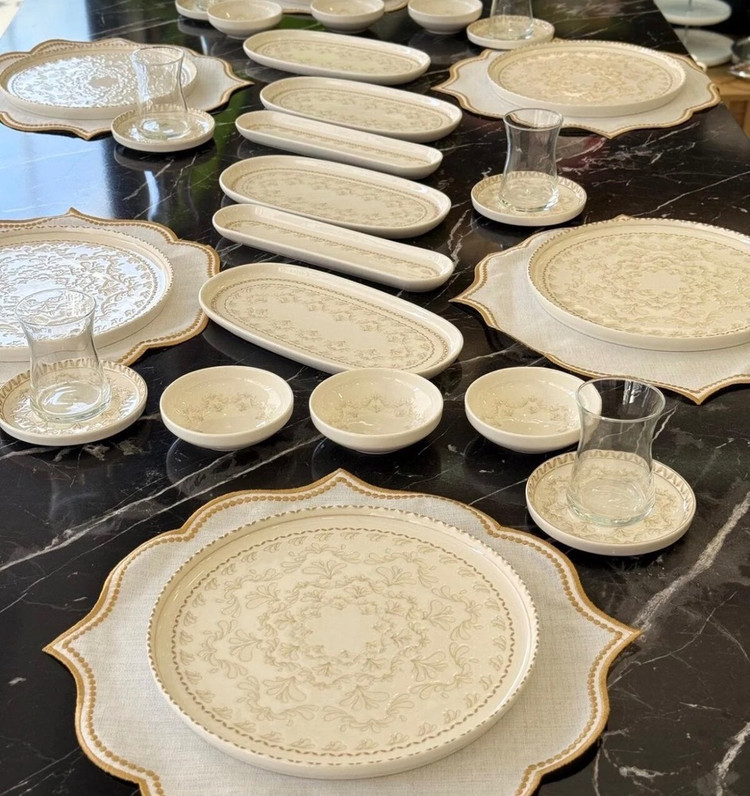 سرویس صبحانه خوری 30پارچه 6نفر وان دکور ترکیه