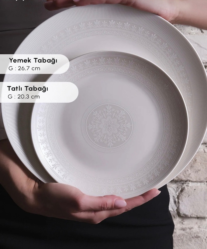 سرویس غذاخوری چینی 53پارچه 12نفرکاراجا ترکیه